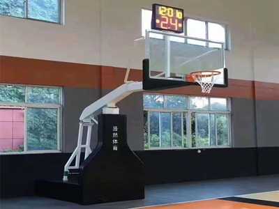 山西某中学安装室内电动液压篮球架案例