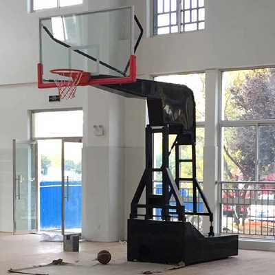天津滨海新区某高中学校安装枪式电动篮球架