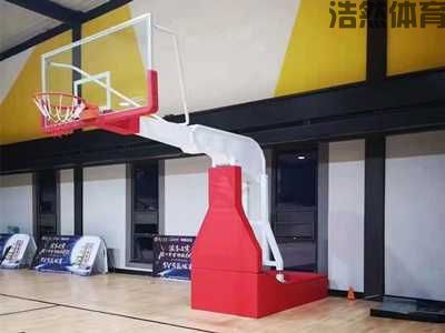 天津某中学室内电动液压篮球架安装案例