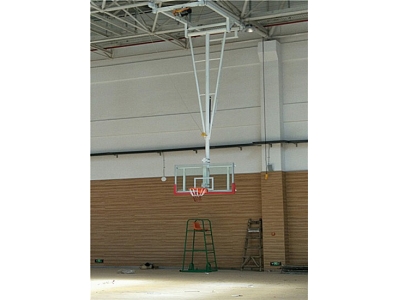 江西南昌吊挂式电动篮球架加工安装工程