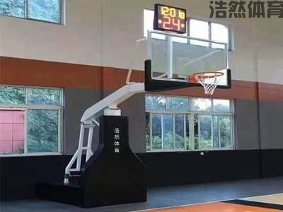 山西某中学安装室内电动液压篮球架案例
