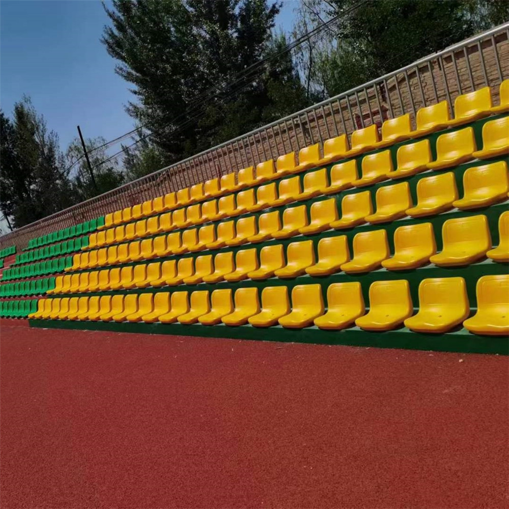 Bleacher seats with backrests